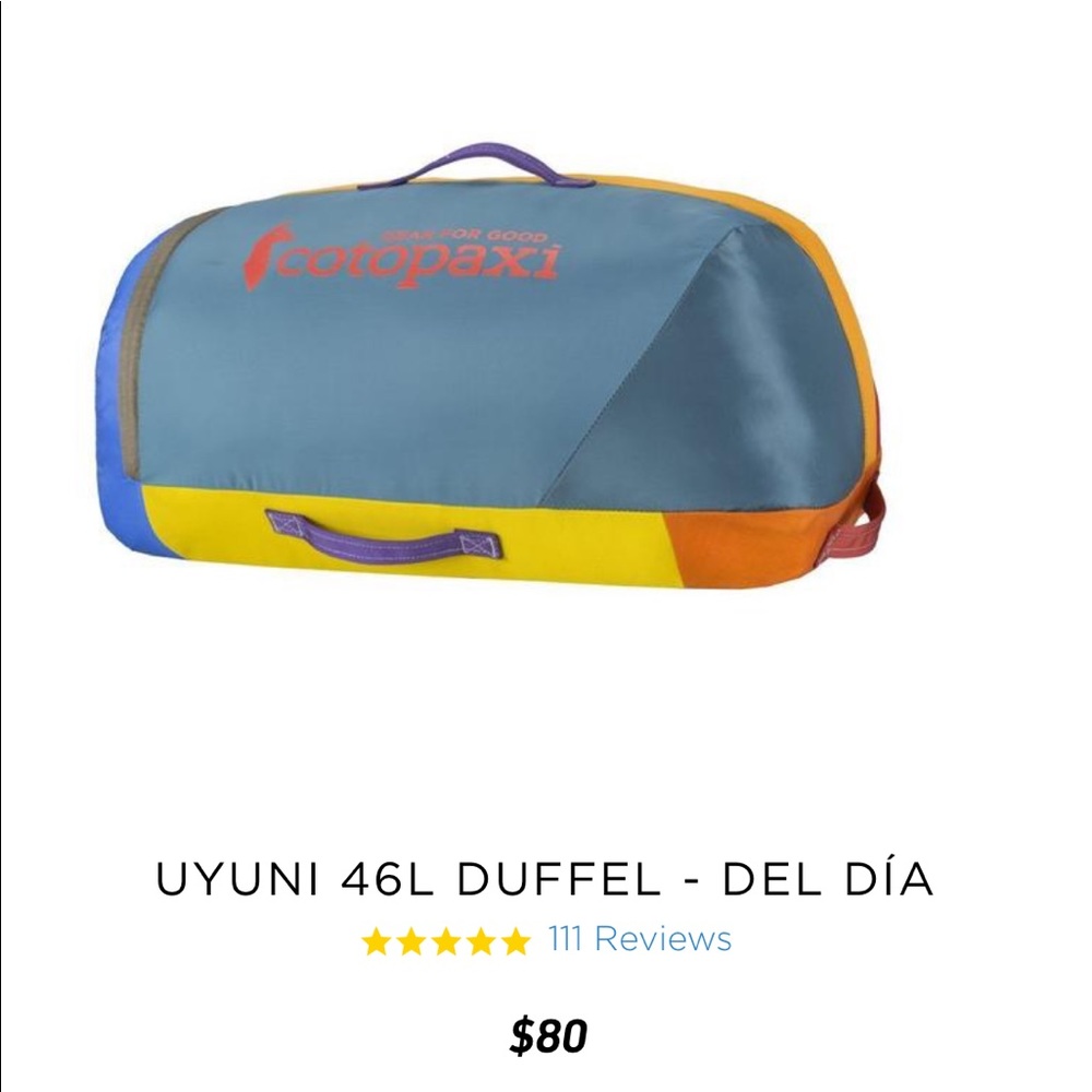 Cotopaxi 46L Uyuni duffel bag